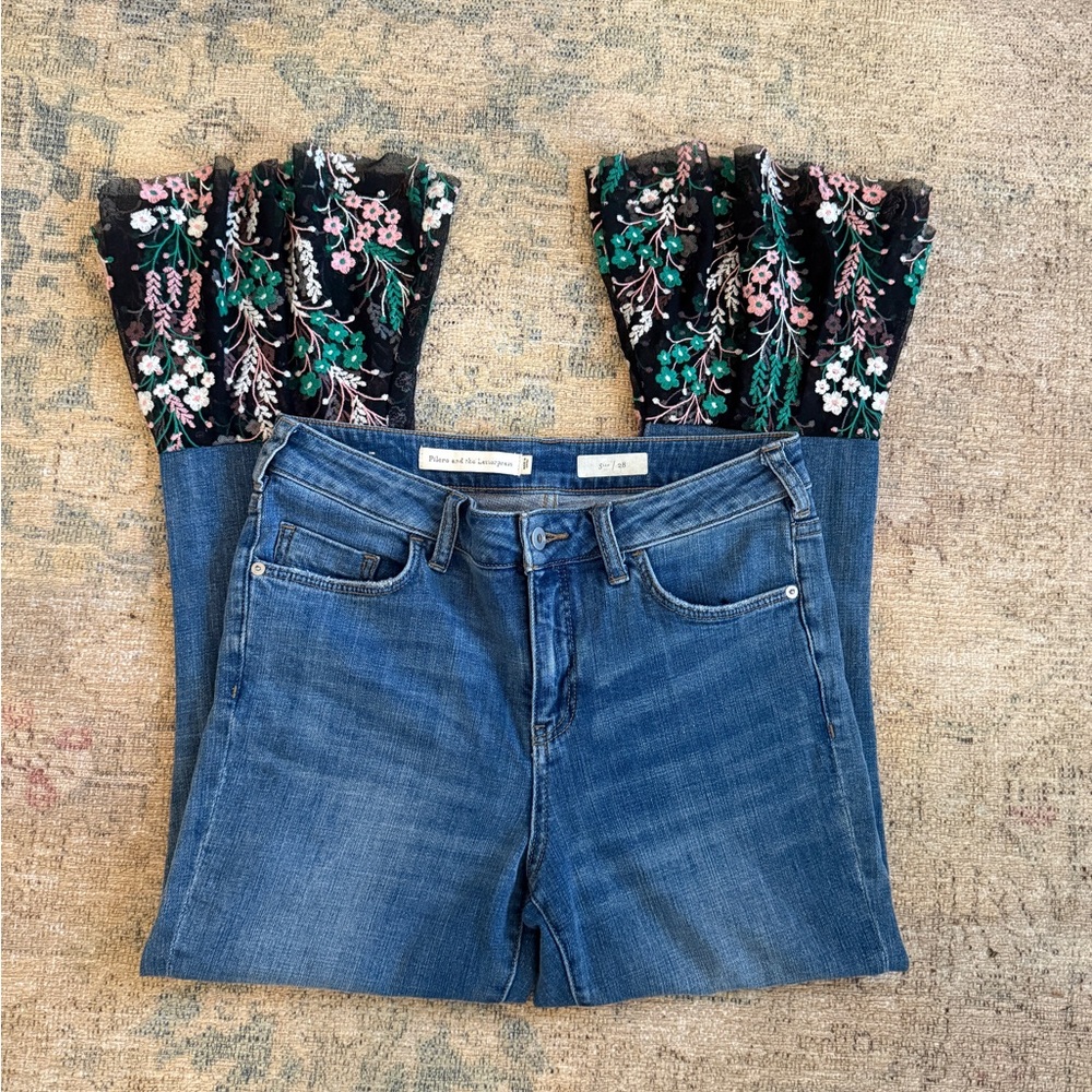Anthropologie EUC Pilcro Mid-Rise Slim Bf Jeans 28 - Picture 2 of 6